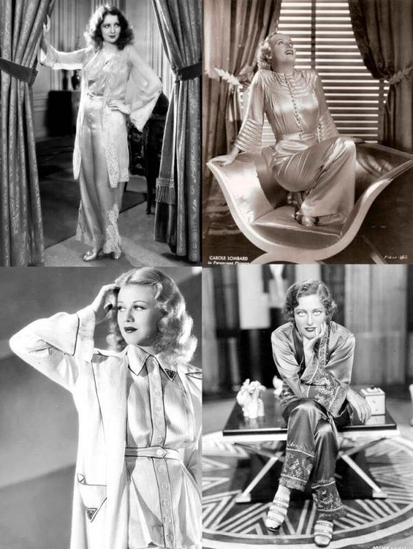 Gilda & Pearl  Kitty Marabou Silk Pajama at Jane's Vanity