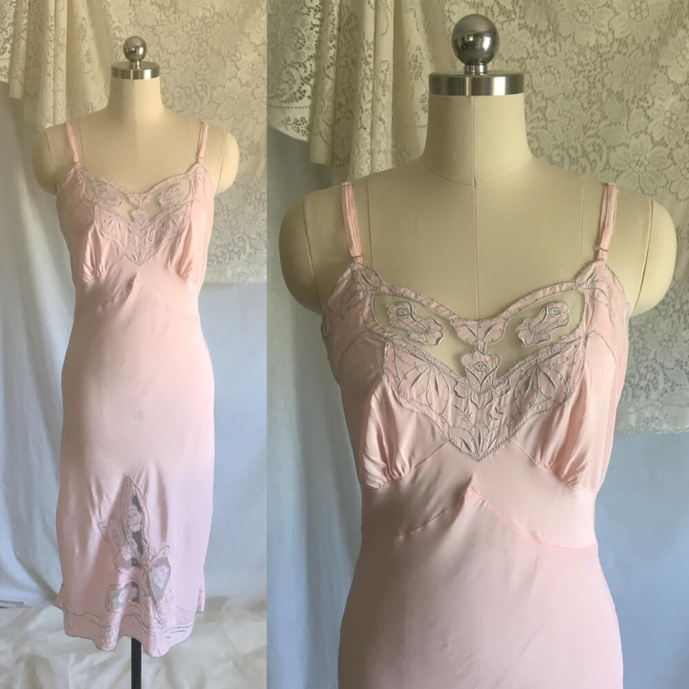 My first time buying vintage lingerie! 1950's bias-cut full slip