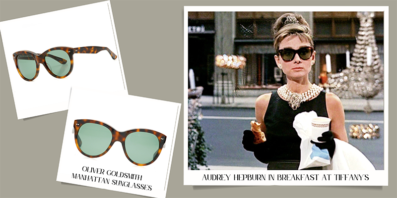 Women Cat Eye Tortoiseshell Sunglasses Audrey Hepburn Vintage Breakfast  Tiffanys